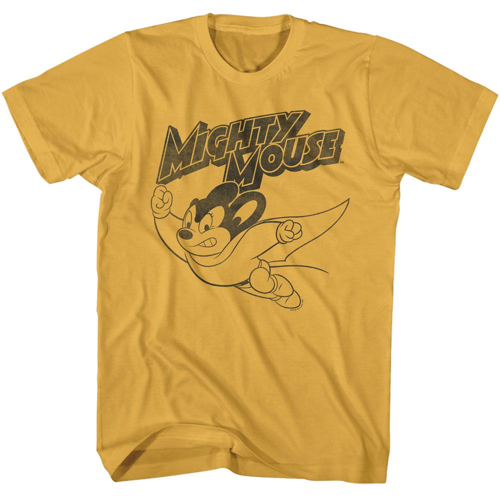 MIGHTY MOUSE-MIGHTY MOUSE FLYING-GINGER ADULT S/S TSHIRT
