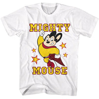 Thumbnail for MIGHTY MOUSE-MIGHTY MOUSE-WHITE ADULT S/S TSHIRT