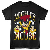 Thumbnail for MIGHTY MOUSE-MIGHTY MOUSE-BLACK ADULT S/S TSHIRT