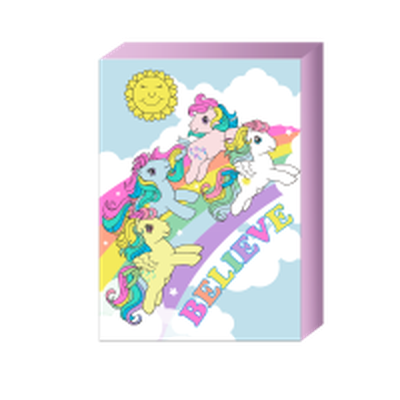 My Little Pony Retro Rainbow Believe  5" x 7" x 1.5" Box Sign Wall Art – 16 pc ppk ($4.00 each)