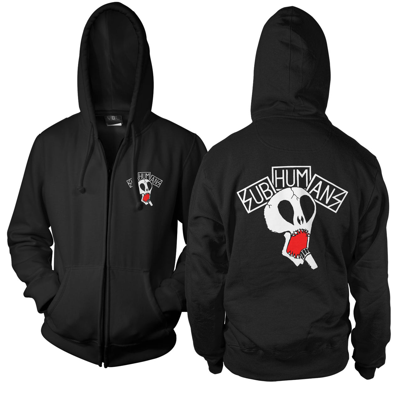 Subhumans- Skull - Zip Hoodie