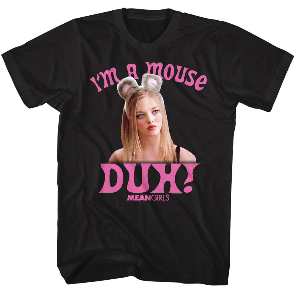 MEAN GIRLS-MEAN GIRLS MOUSE DUH-BLACK ADULT S/S TSHIRT