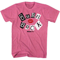 Thumbnail for MEAN GIRLS-MEAN GIRLS BURN BOOK-RETRO PINK HEATHER ADULT S/S TSHIRT