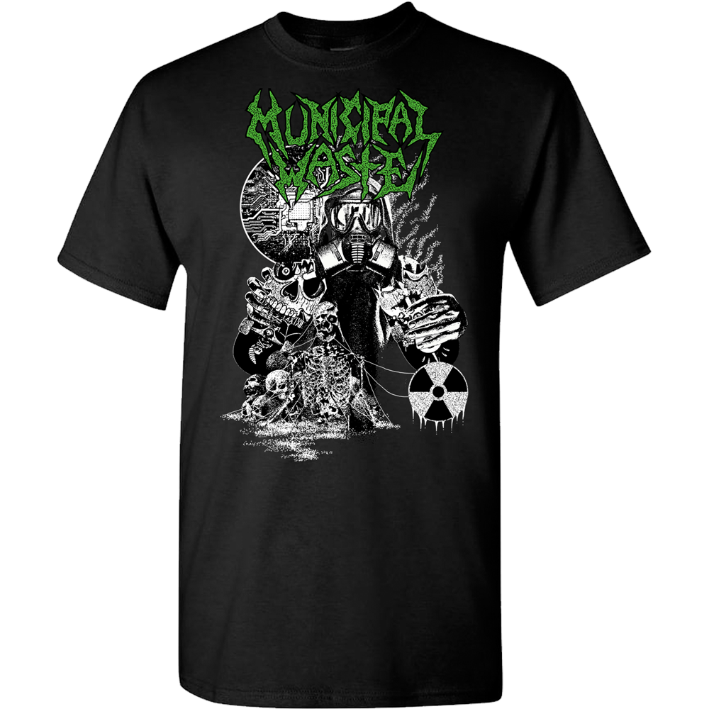 Municipal Waste Biotech Gasmask T-Shirt