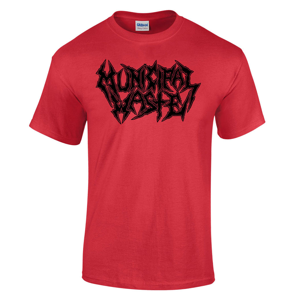 Municipal Waste Logo - Red T-Shirt