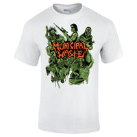Thumbnail for Municipal Waste Collage Logo - White T-Shirt