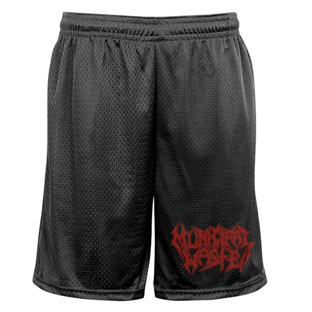 Municipal Waste Logo - Black Shorts