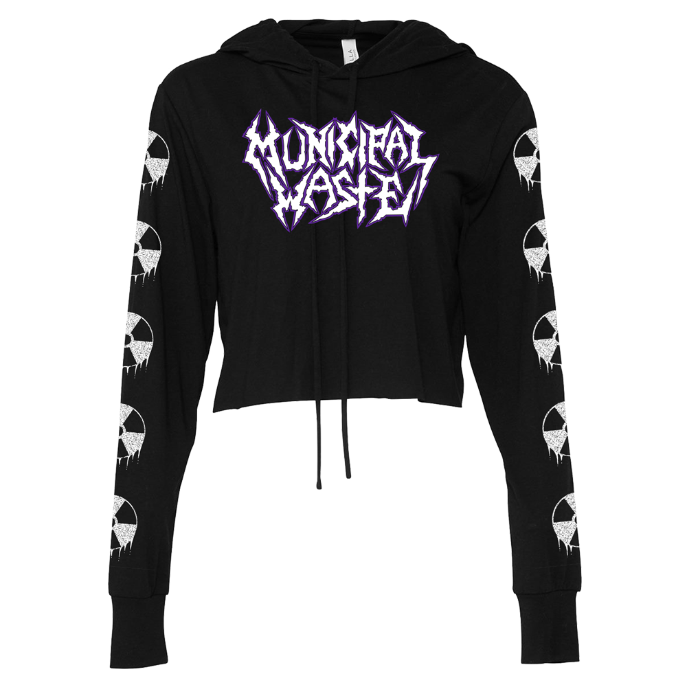 Municipal Waste Logo Crop - Black Hoodie