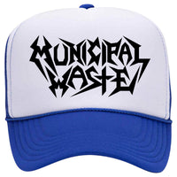 Thumbnail for Municipal Waste Logo Wasted Trucker - White/Blue Hat