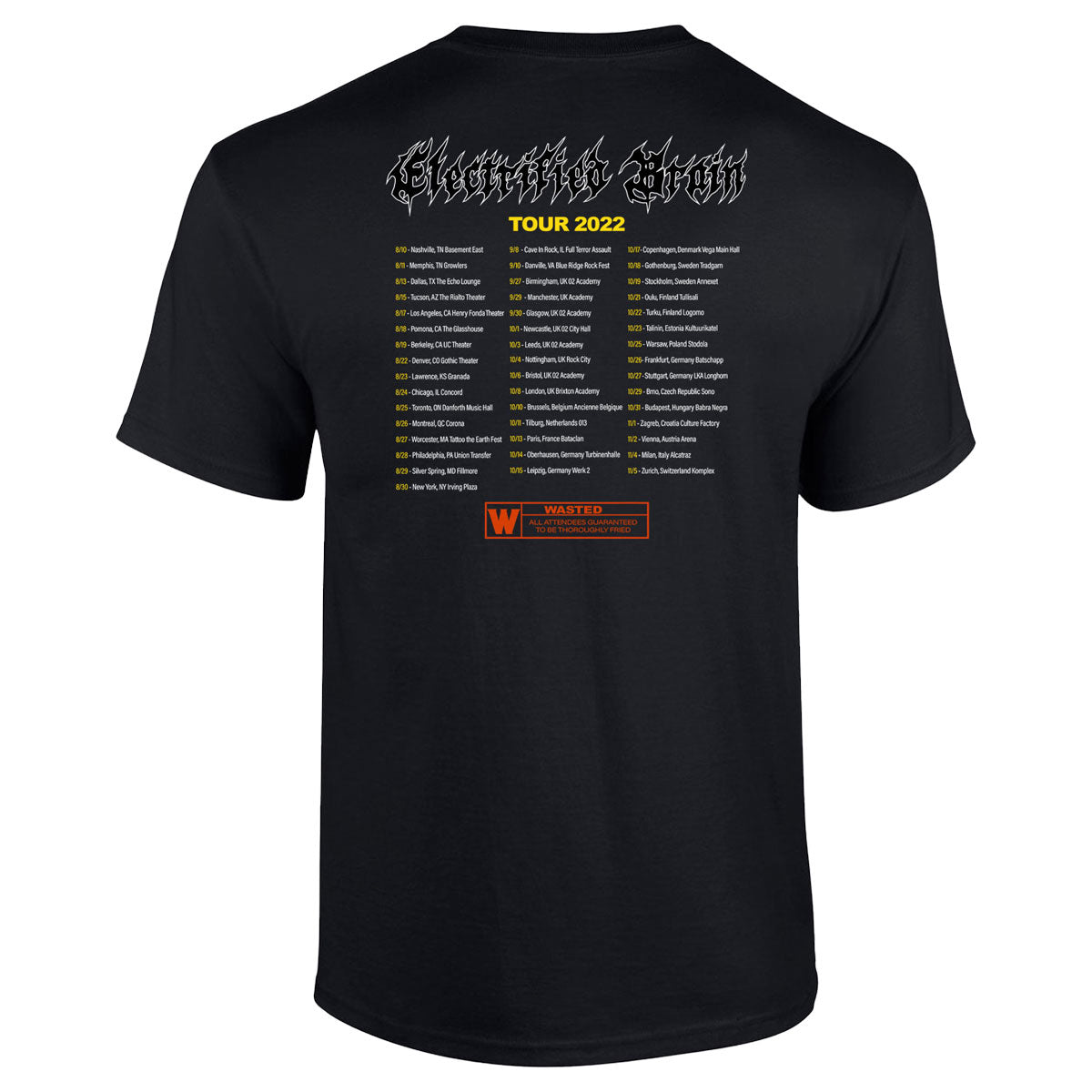 Municipal Waste Electrified Brain Reaper 2022 Tour T-Shirt