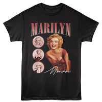 Thumbnail for MARILYN MONROE-MARILYN MONROE 3 CIRCLE COMP-BLACK ADULT S/S TSHIRT
