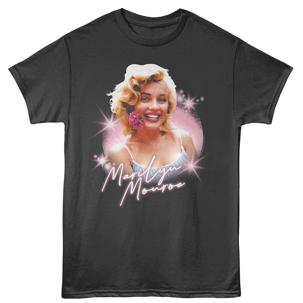MARILYN MONROE-MARILYN MONROE FLOWER-SMOKE ADULT S/S TSHIRT