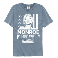 Thumbnail for MARILYN MONROE-MARILYN MONROE FLAG-BLUE JEAN ADULT S/S COMFORT COLOR TSHIRT