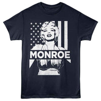 Thumbnail for MARILYN MONROE-MARILYN MONROE FLAG-NAVY ADULT S/S TSHIRT