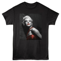 Thumbnail for MARILYN MONROE-MARILYN MONROE BW ICONIC PHOTO-BLACK ADULT S/S TSHIRT
