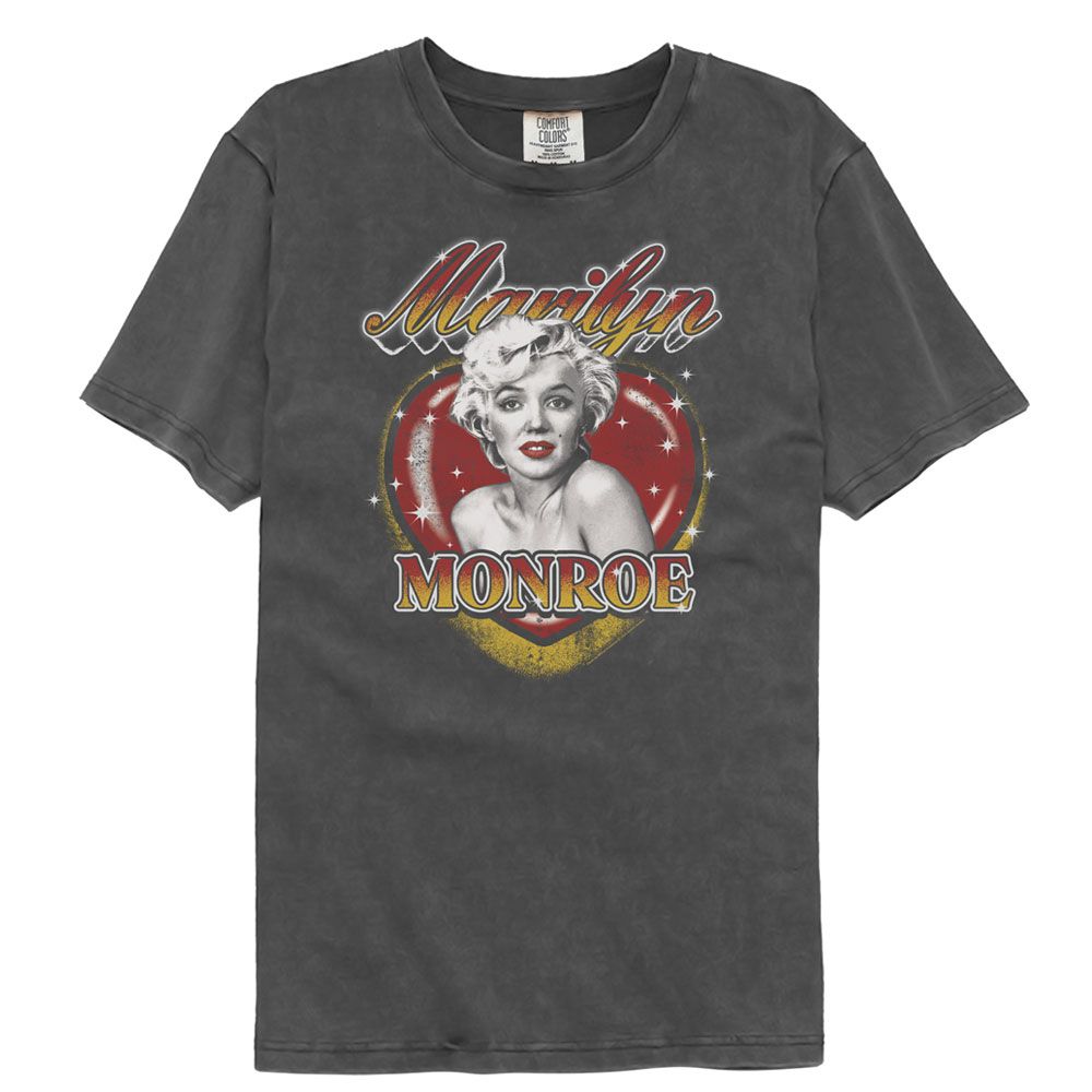 MARILYN MONROE-MARILYN MONROE SPARKLE HEART-PEPPER COMFORT COLOR ADULT S/S TSHIRT