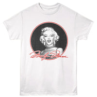 Thumbnail for MARILYN MONROE-MARILYN MONROE IN CIRCLE-WHITE ADULT S/S TSHIRT