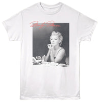 Thumbnail for MARILYN MONROE-MARILYN MONROE MAKEUP VANITY-WHITE ADULT S/S TSHIRT