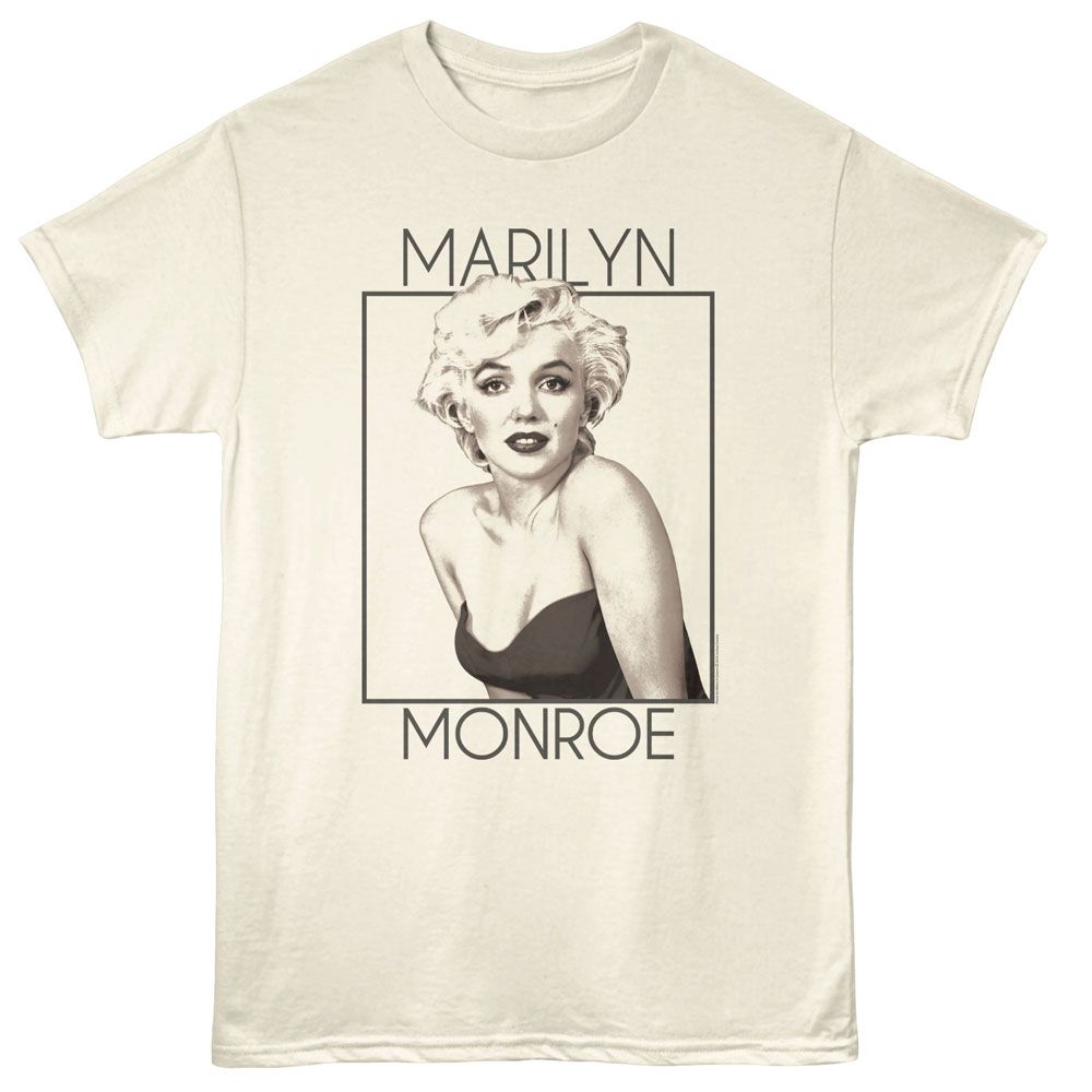 MARILYN MONROE-MARILYN MONROE RECTANGLE-NATURAL ADULT S/S TSHIRT