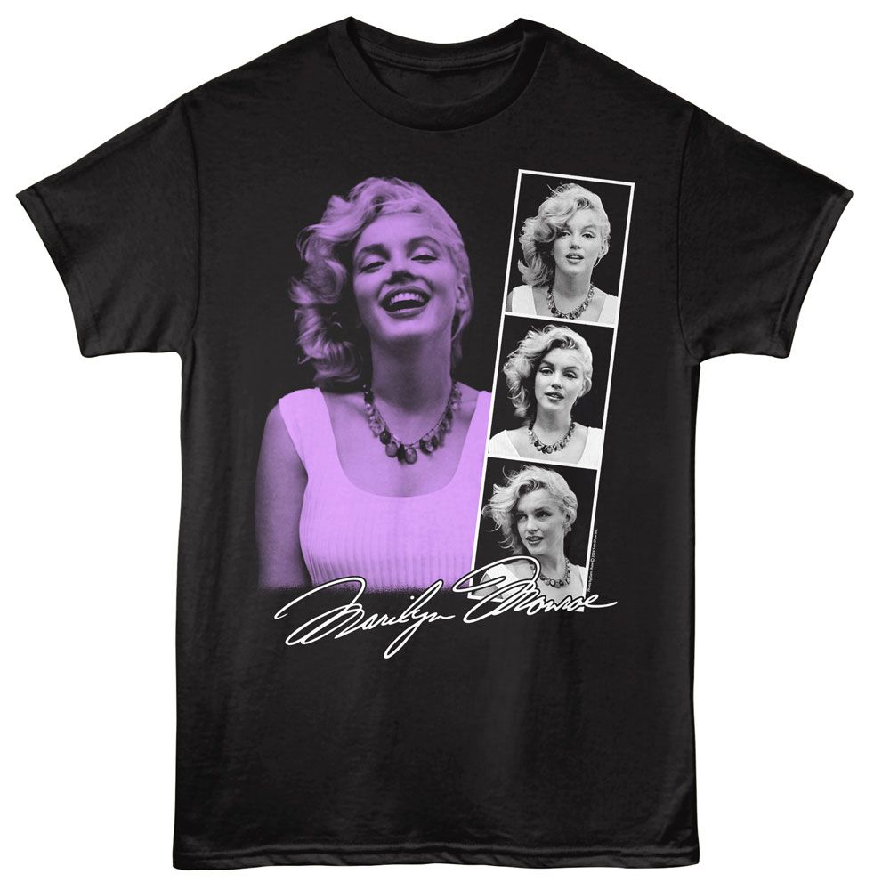 MARILYN MONROE-MARILYN MONROE PHOTO STRIP-BLACK ADULT S/S TSHIRT
