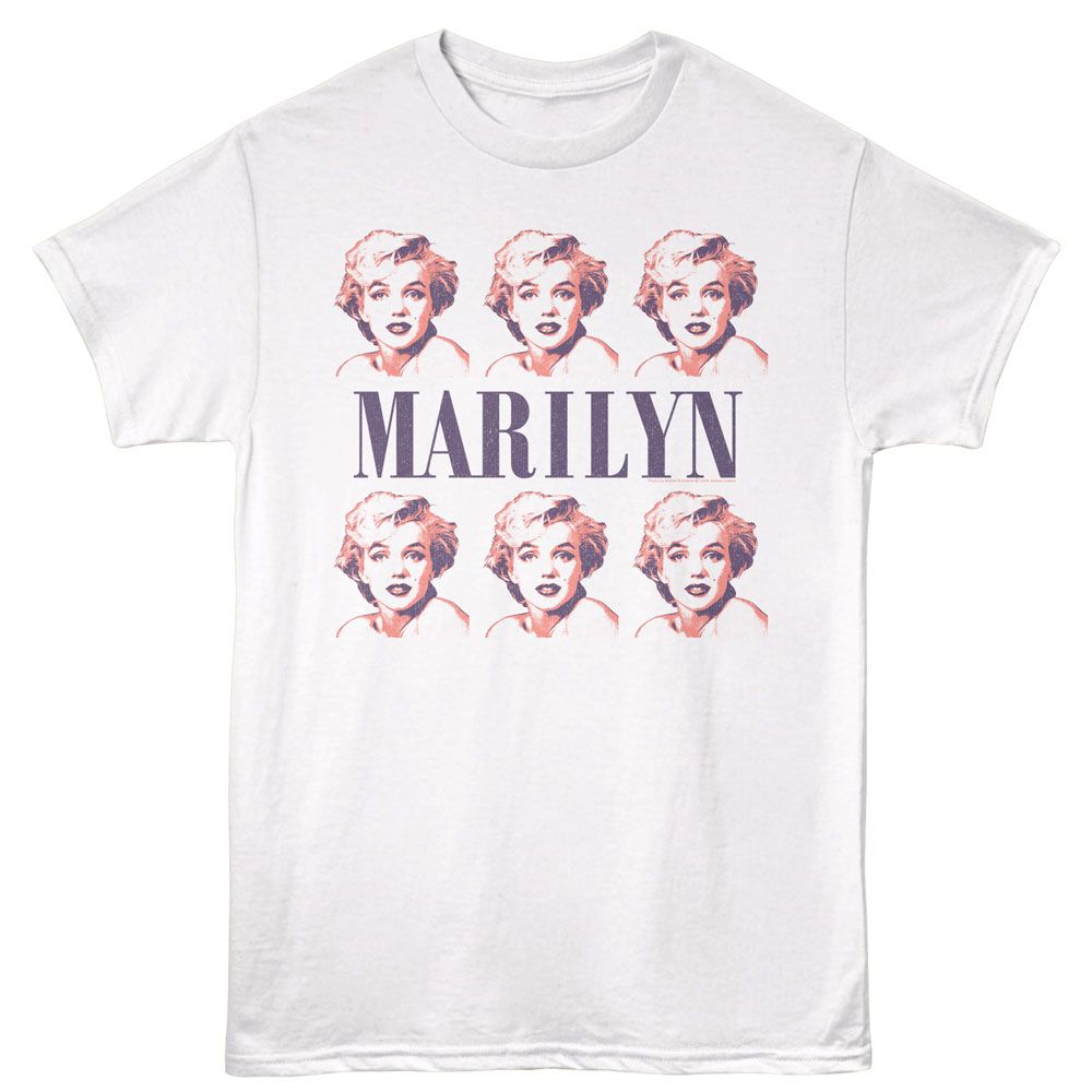 MARILYN MONROE-MARILYN MONROE REPEAT-WHITE ADULT S/S TSHIRT