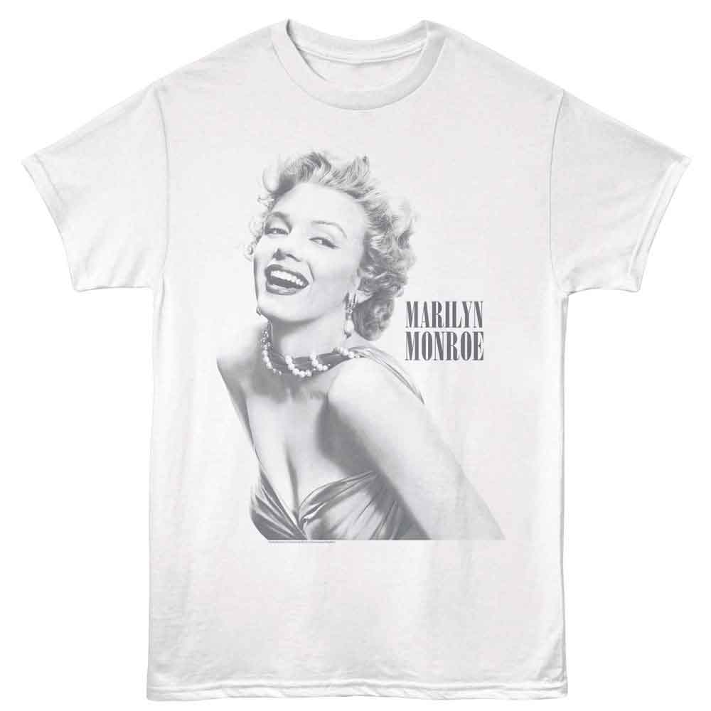 MARILYN MONROE-MARILYN MONROE SMILING-WHITE ADULT S/S TSHIRT