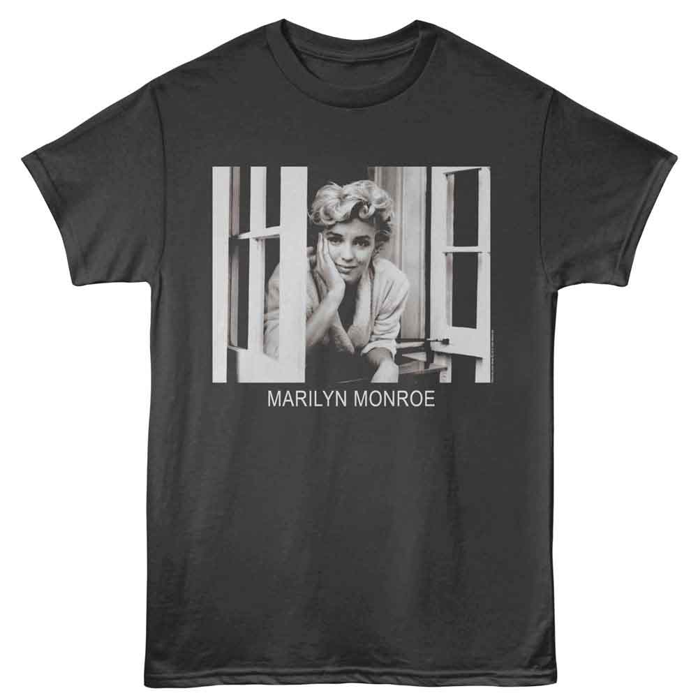 MARILYN MONROE-MARILYN MONROE LOOKING OUT WINDOW-SMOKE ADULT S/S TSHIRT
