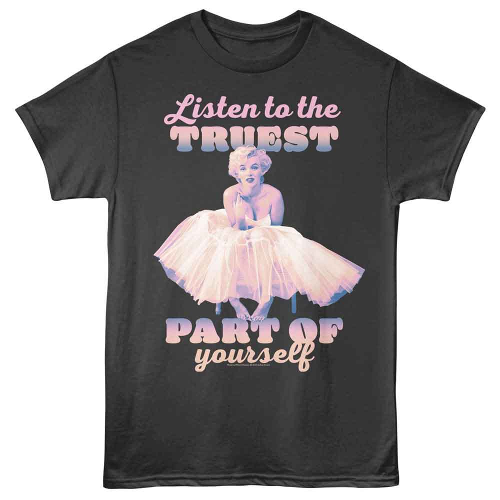 MARILYN MONROE-MARILYN MONROE LISTEN TO THE TRUEST-SMOKE ADULT S/S TSHIRT