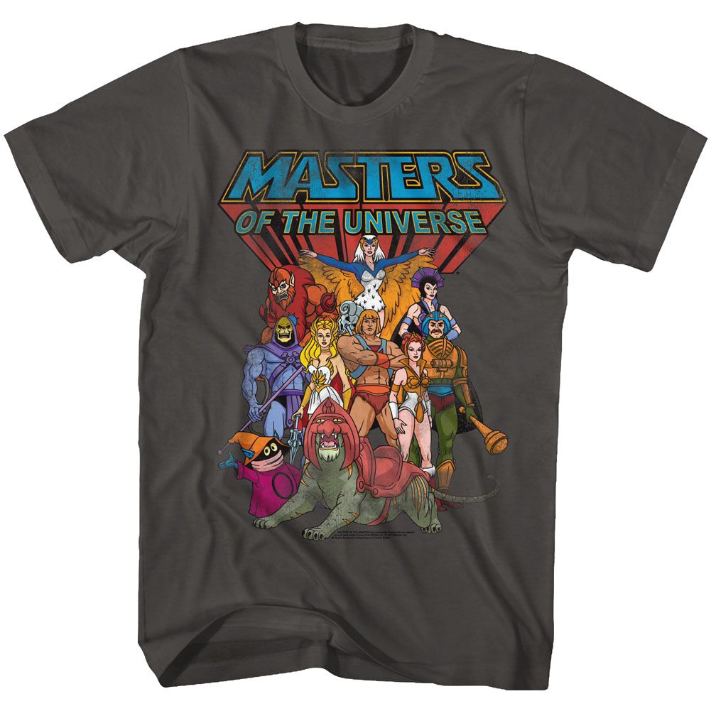 MASTERS OF THE UNIVERSE-THE WHOLE GANG-SMOKE ADULT S/S TSHIRT