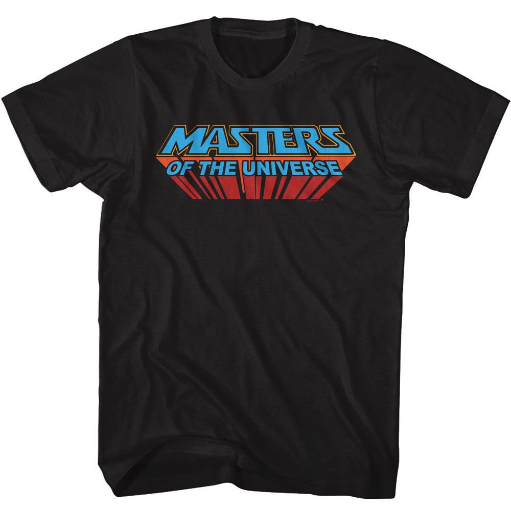 MASTERS OF THE UNIVERSE-MOTU RETRO LOGO-BLACK ADULT S/S TSHIRT