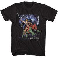 Thumbnail for MASTERS OF THE UNIVERSE-MOTU BATTLECAT CHARGE-BLACK ADULT S/S TSHIRT