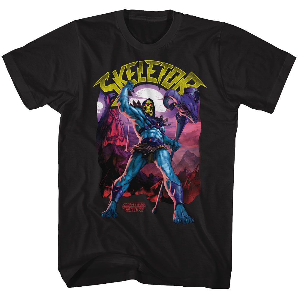 MASTERS OF THE UNIVERSE-SKELETOR-BLACK ADULT S/S TSHIRT