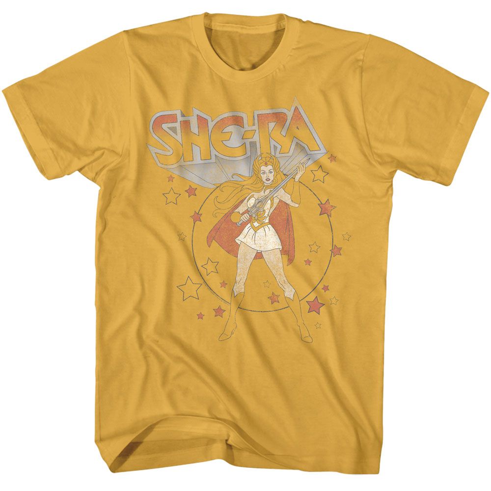 MOTU SHE RA WITH STARS-GINGER ADULT S/S TSHIRT