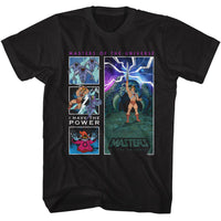 Thumbnail for MASTERS OF THE UNIVERSE-MOTU MASTERS SQUARES-BLACK ADULT S/S TSHIRT