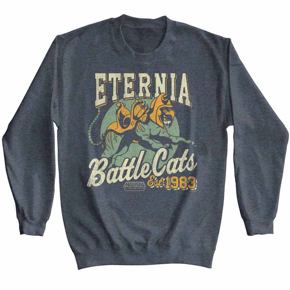 MASTERS OF THE UNIVERSE-MOTU ETERNIA BATTLECATS 2-DARK HEATHER ADULT L/S SWEATSHIRT