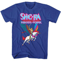 Thumbnail for MASTERS OF THE UNIVERSE-MOTU SHE RA SWIFTWIND AND LOGO-ROYAL ADULT S/S TSHIRT