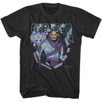 Thumbnail for MASTERS OF THE UNIVERSE-MOTU SKELETOR BREAKTHROUGH-BLACK ADULT S/S TSHIRT