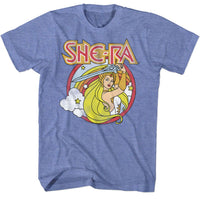 Thumbnail for MASTERS OF THE UNIVERSE-RAINBOW SWORD-LIGHT BLUE HEATHER ADULT S/S TSHIRT