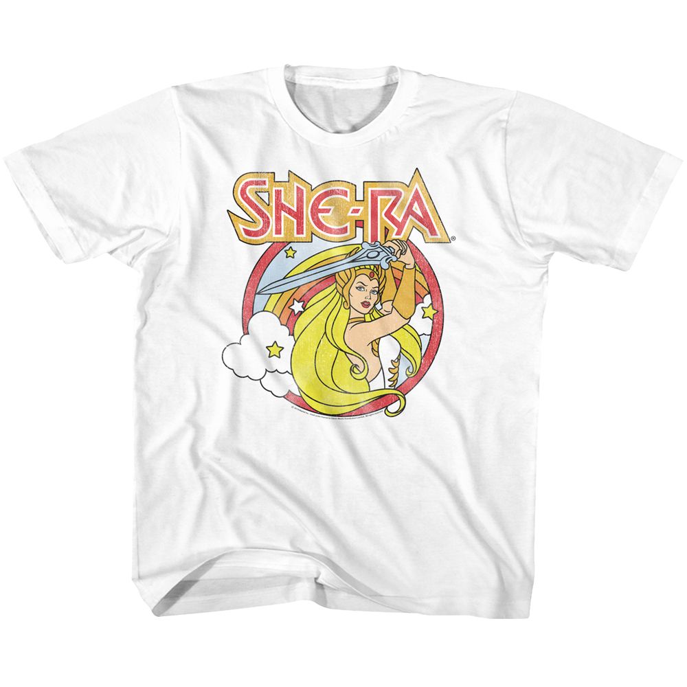 MASTERS OF THE UNIVERSE-RAINBOW SWORD-WHITE TODDLER S/S TSHIRT