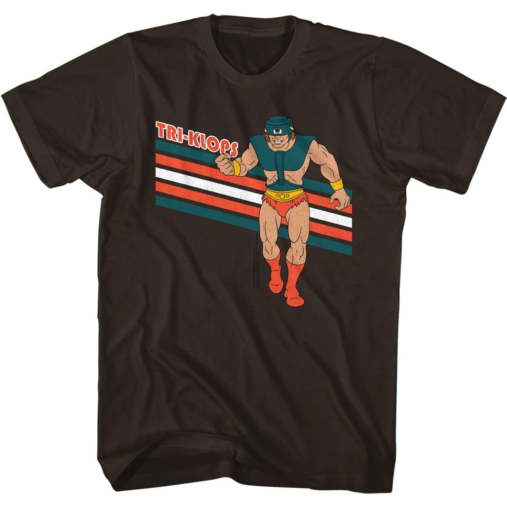 MASTERS OF THE UNIVERSE-TRI-KLOPS-DARK CHOCOLATE ADULT S/S TSHIRT