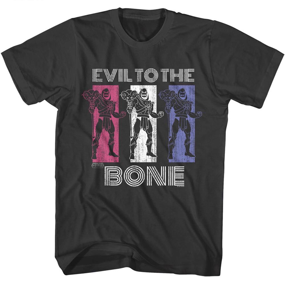 MASTERS OF THE UNIVERSE-MOTU EVIL TO THE BONE-SMOKE ADULT S/S TSHIRT