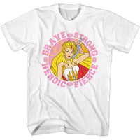 Thumbnail for MASTERS OF THE UNIVERSE-MOTU SHE RA BRAVE AND STRONG-WHITE ADULT S/S TSHIRT