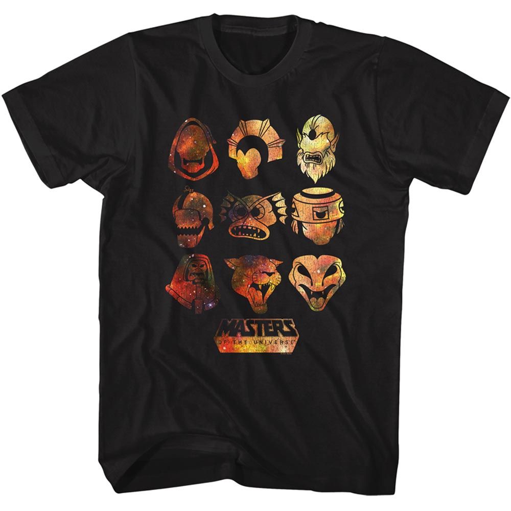 MASTERS OF THE UNIVERSE-MOTU GALAXY VILLAINS-BLACK ADULT S/S TSHIRT