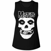 Thumbnail for Misfits - Misfits Logo Outline Skull Ladies Muscle Tank