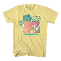 Thumbnail for MTV-MTV TROPICAL LOGO-YELLOW HEATHER ADULT S/S TSHIRT