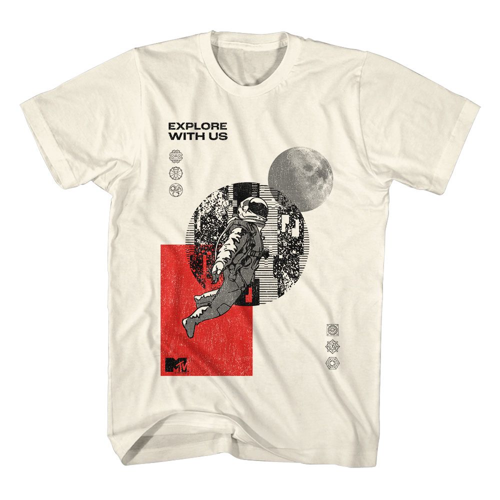 MTV-MTV EXPLORE WITH US-NATURAL ADULT S/S TSHIRT