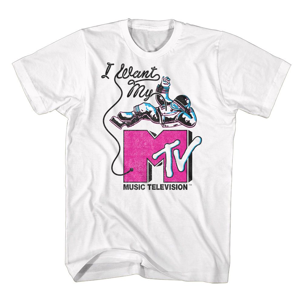 MTV-MTV I WANT MY ASTRONAUT-WHITE ADULT S/S TSHIRT