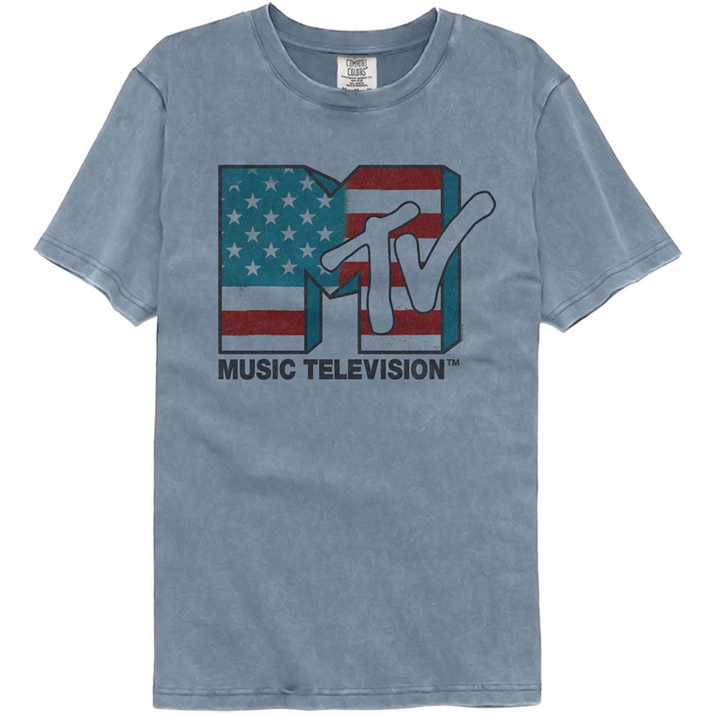 MTV-MTV LOGO-BLUE JEAN ADULT S/S COMFORT COLOR TSHIRT