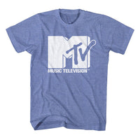 Thumbnail for MTV-MTV 1C-LIGHT BLUE HEATHER ADULT S/S TSHIRT