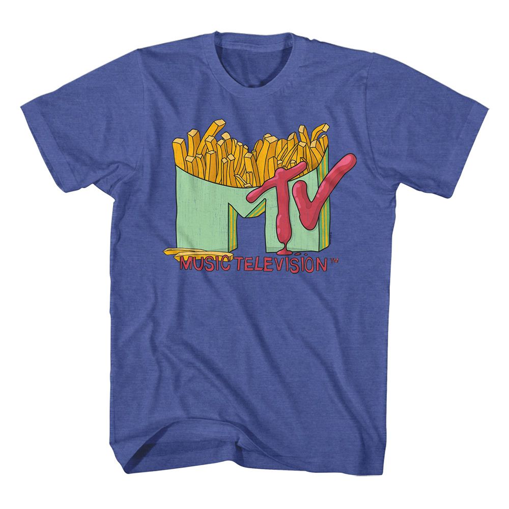 MTV-MTV FRENCH FRIES-ROYAL HEATHER ADULT S/S TSHIRT